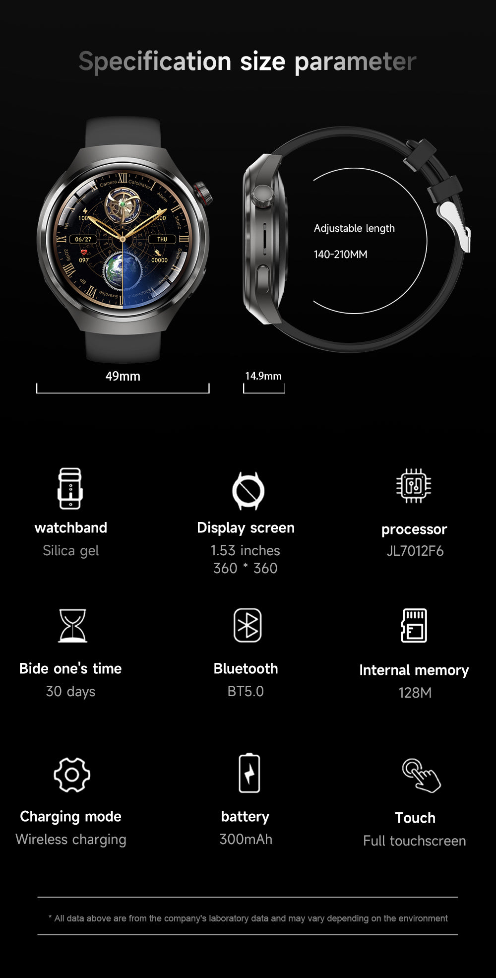 Headphones smart watch 2-in-1