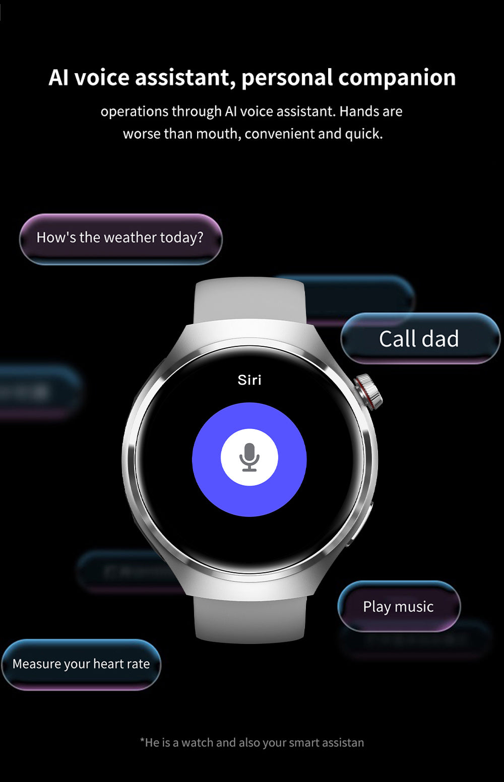 Headphones smart watch 2-in-1